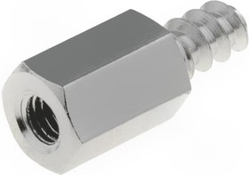 214ST3.3X08, Дистанцирующая стойка с резьбой, Внутр.резьба M3, 8мм, латунь