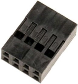 BLD-8 (DS1071 - 2x4), Гнездо на кабель 2х4 с контактами 2.54мм