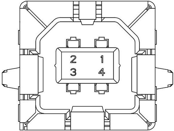 5788336-1, STD USB TYPE B, VERTICAL, T/H