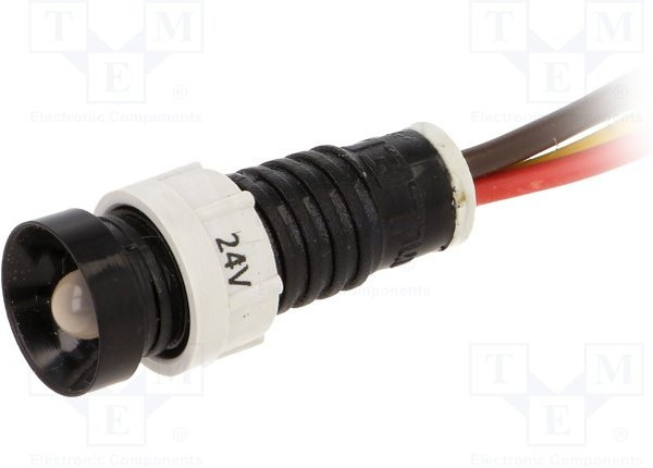 LRGY-D5-24AC/DCWK, Индикат.лампа: LED, вогнутый, 24ВDC, 24ВAC, Отв: d11мм, IP40 LRGY-D5-24AC/DCWK, Индикат.лампа: LED, вогнутый, 24ВDC, 24ВAC, Отв: d11мм, IP40