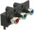RCJ-32265, RCA Phono Connectors RCA jack, 3P, 1 x 3, rt, through hole, BE/GR/RD