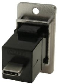 CP30711M, Адаптер USB, CSK Hole, Гнездо USB Типа C, Штекер USB Типа C, Dual Entry Feed Through Series