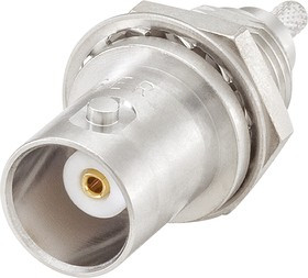 51K507-802N5, BNC Series, jack Panel Mount BNC Connector, 50, Crimp Termination, Straight Body