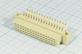 Разъем (прямоугольный соединитель) DIN41612 розетка, шаг P2.54, контакты 48HP[A+C, угловой