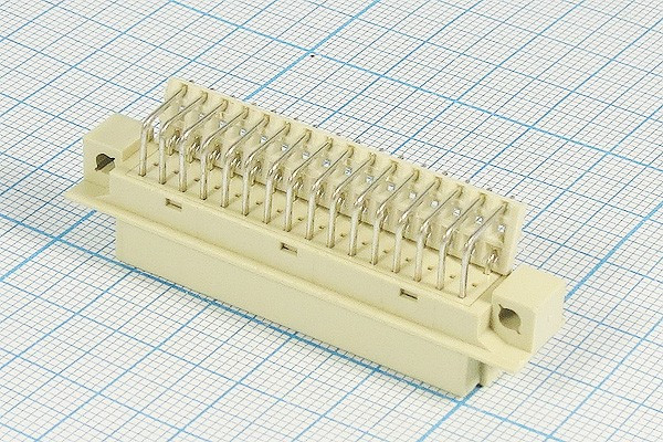 Разъем (прямоугольный соединитель) DIN41612 розетка, шаг P2.54, контакты 48HP[A+C, угловой