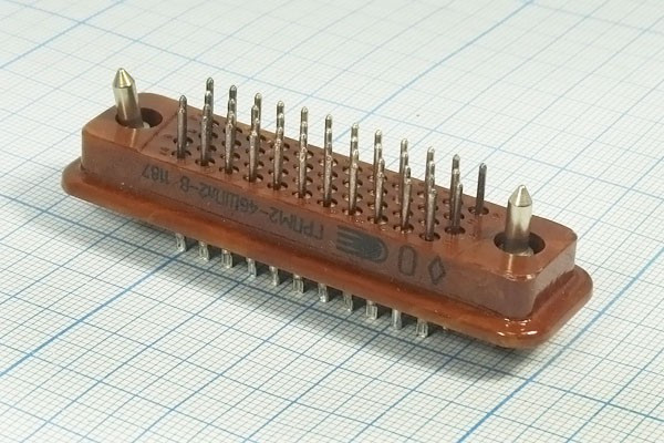 Прямоугольный соединитель штекер, шаг P3,5мм, 46 контактов, плавающие, ГРПМ2-46Шпл2-В[вилка]; №12801 штек ПрС\P3,5\46P\\\ ГРПМ2-46ШПл2-В[вил