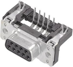 09662537613, D-Sub Standard Connectors DSUB SV FEM SSDP ANG73-284 15P