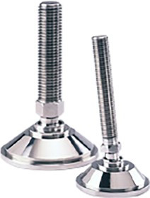 A080/006, M16 Stainless Steel Adjustable Foot, 2000kg Static Load Capacity 10° Tilt Angle