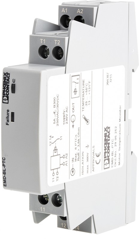 2906252, Temperature Monitoring Relay, SPDT, DIN Rail 2906252, Temperature Monitoring Relay, SPDT, DIN Rail