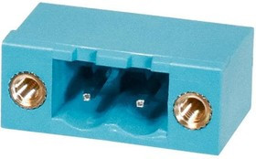 TBP01R1W-508-02BE, Pluggable Terminal Blocks Terminal block, pluggable, w screw lock, 5.08, receptical, 2 pole, blue