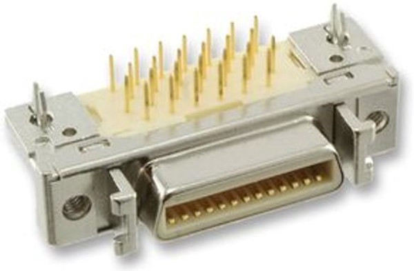 N10226-52B2PC, MDR 102 26 Way Right Angle Through Hole D-sub Connector Socket, 1.27mm Pitch N10226-52B2PC, MDR 102 26 Way Right Angle Through Hole D-sub Connector Socket, 1.27mm Pitch