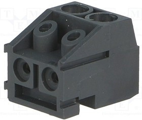 AK130/2-5,0-GRAU, Разъемный клеммник; 5мм; Кол-во полюс: 2; угловой 90°; "мама"