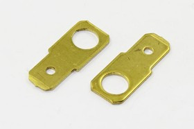 Клемма вилка, 6,3x0,8x"O"d5,2, латунь луженая