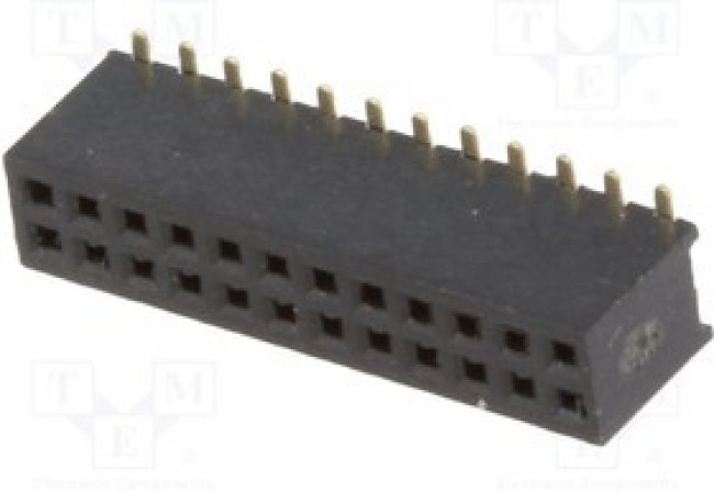 DS1065-05-2X12S8BS, Гнездо, IDC, "мама", PIN 24, прямой, 1,27мм, SMT, 2x12, gold flash