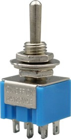MTS-203-A1, Тумблер ON-OFF-ON (3A 250VAC) DPDT 6P