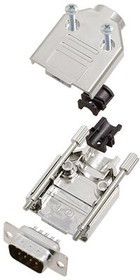 6355-0031-01, DE-9 Plug D-Sub Connector Kit, Steel