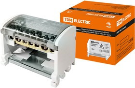 Модульный распределительный блок на DIN-рейку МРБ-100 2П 100А 2х7 групп TDM Модульный распределительный блок на DIN-рейку МРБ-100 2П 100А 2х7 групп TDM
