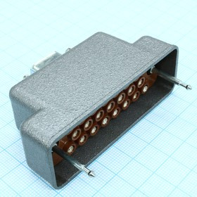 РП10-22 ЛП розетка с/к, Соединитель низкочастотный, прямоугольный, внутреннего монтажа, год 2024