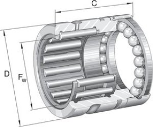 NX7-Z-TV-XL 7mm I.D Roller Bearing, 14mm O.D NX7-Z-TV-XL 7mm I.D Roller Bearing, 14mm O.D