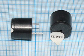 Излучатель звука пьезоэлектрический с генератором 16x14мм, 3~18В, частота 4.0кГц, IP65; згп 16x14\ 3