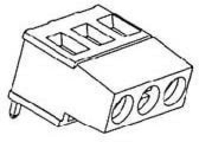 282852-3, Fixed Terminal Blocks TERMI-BLOK PCB MOUNT 180 3P.