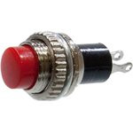 DS-314, Кнопка, 2 конт., OFF- (ON), без фикс., 250В/0,50А, красный