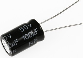 ECAP NP (К50-6), 100 мкФ, 50В 105°C, Конденсатор электролитический алюминиевый неполярный ECAP NP (К50-6), 100 мкФ, 50В 105°C, Конденсатор электролитический алюминиевый неполярный