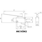 MK1KIM3, Микропереключатель 10А 250VAC с лапкой