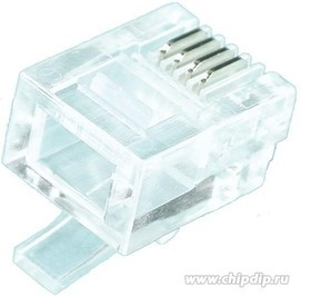 RJ12 (TP6P4C) вилка телефонная