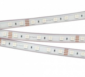 Светодиодная лента RTW 2-5000P 24V RGB 2x (5060, 300 LED, LUX) (Arlight, 14.4 Вт/м, IP66)