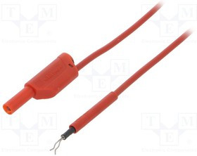 AL8321ZPK150-RT, Измерительный провод, 19А, Дл: 0,5м, красный, Сечен.провода: 1мм2 AL8321ZPK150-RT, Измерительный провод, 19А, Дл: 0,5м, красный, Сечен.провода: 1мм2