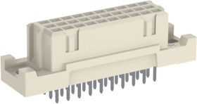 254320 / 254320-E, 30 Way 2.54mm Pitch, Type C/3 Class C2, 3 Row, Straight DIN 41612 Connector, Socket 254320 / 254320-E, 30 Way 2.54mm Pitch, Type C/3 Class C2, 3 Row, Straight DIN 41612 Connector, Socket