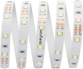 00-02, Лента светодиодная, белый, 12В, 4.8Вт/м, 60SMD(3528)/м, 280Лм/м, 6500К, IP20, 8мм, 1м