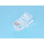 TP8P8C-R-S2, Вилка сетевая RJ45, для круглого одножильного кабеля