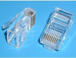 TP8P8C-R-S2, Вилка сетевая RJ45, для круглого одножильного кабеля