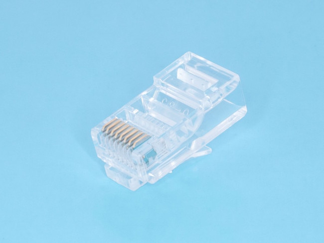 TP8P8C-R-S2, Вилка сетевая RJ45, для круглого одножильного кабеля