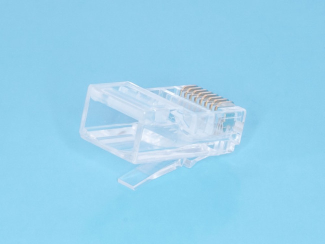 TP8P8C-R-S2, Вилка сетевая RJ45, для круглого одножильного кабеля