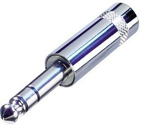 NYS202L, Phone Connectors Plug 1/4" stereo Ni/Ag OD to 7.5mm