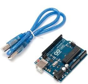 Uno R3 with USB cable, Программируемый контроллер на базе ATmega328, клон Arduino Uno R3