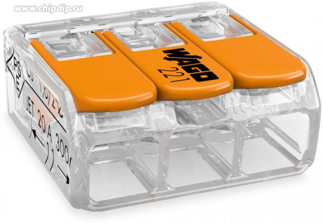 Клеммы 221-413 в блистерной упаковке 20шт 221-413/20 Клеммы 221-413 в блистерной упаковке 20шт 221-413/20