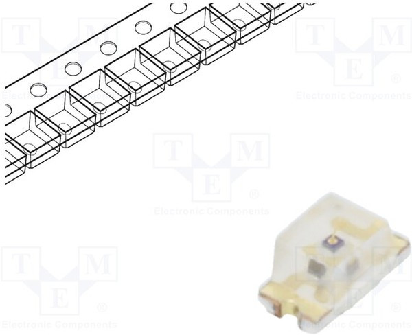LTST-C190KEKT, LED; SMD; 0603; red-orange; 10?54mcd; 1.6x0.8x0.8mm; 130°; 2?2.4V