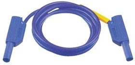 28.0124-100-23, Test lead, 32A, 1 kV, 600 V, Blue, 1m Lead Length