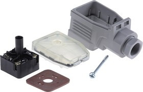 933029106 GDME 2011 grey, GDME 2P+E DIN 43650 A, Female Solenoid Valve Connector, 250 V dc, 400 V ac Voltage