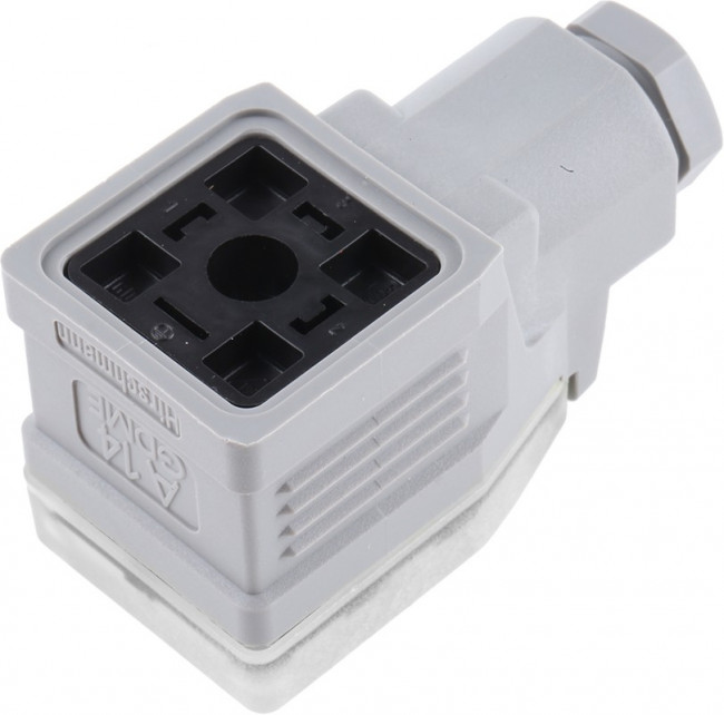 933029106 GDME 2011 grey, GDME 2P+E DIN 43650 A, Female Solenoid Valve Connector, 250 V dc, 400 V ac Voltage