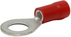 Кольцевой изолированный наконечник ROV-1008 с ПВХ манжетой 6.6...10.5мм2/М10/ Красный/6501008