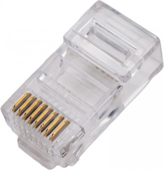 Коннектор RJ-45 быстрой установки под витую пару, категория 5e, универсальный (для одножильного и многожильного кабеля) для ... Коннектор RJ-45 быстрой установки под витую пару, категория 5e, универсальный (для одножильного и многожильного кабеля) для ...