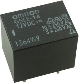 G5LE1412DC, (G5LE-14 12DC), Реле 1 переключ. 12VDC, 10A/230VAC SPDT