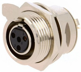 AG4FCE, Гнездо; XLR mini; "мама"; PIN: 4; пайка; 5А; 0,5мм2