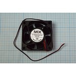 Вентилятор 60x60x25, напряжение 12В, ток 0,16А, выводы 2L, подшипник скольжения, FBDCF-6025D12HS MX