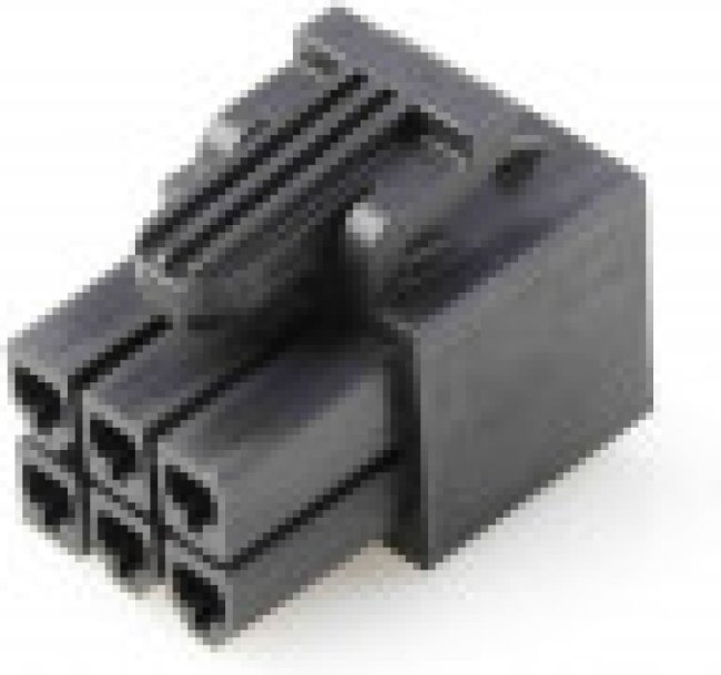 172708-1006, Mini-Fit Sigma Receptacle Housing, 6 Poles, 2 Rows, 4.2mm Pitch